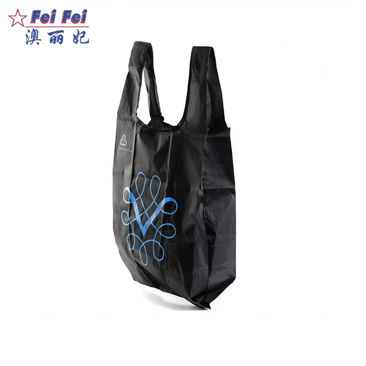 wholesale brand RPET nylon foldable recycle reusable shopping bag with logo
