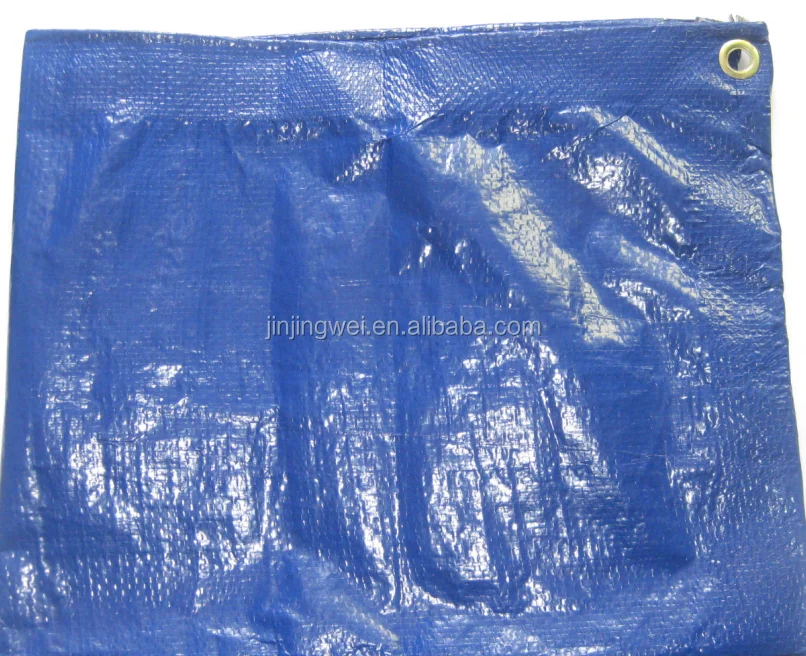 waterproof and double side Blue & Silver PE Laminated Tarpaulin roll