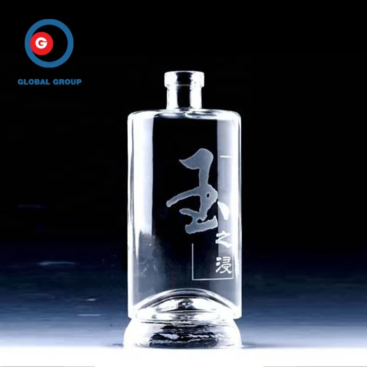 Extra white flint 750ml liquor bottles empty spirits glass bottle garrafas de vidro