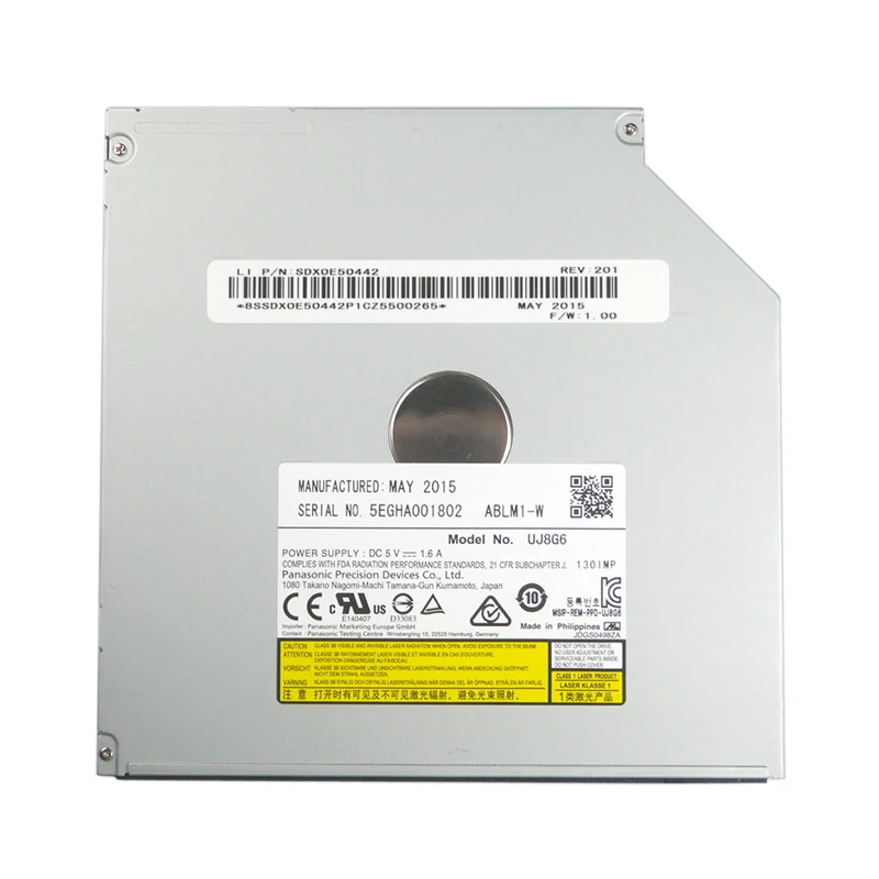 Laptop Slim DVD RW Drive Panasonic UJ 8G6 ABLM1-W