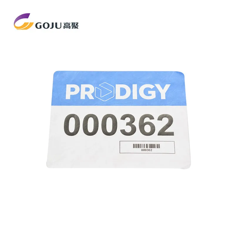 Customize Full Color Printing Tyvek Paper Race Bib Number for Race Running Number