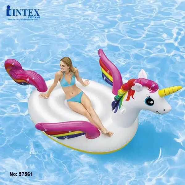 INTEX 57561small unicorn inflatable water toys inflatable ride-on pool float
