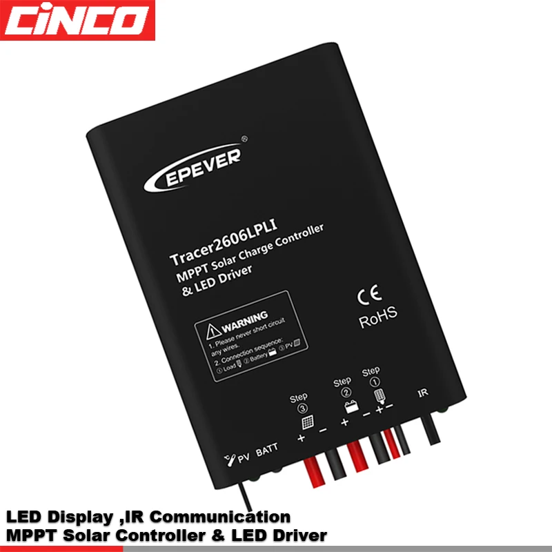 EPSOLAR Tracer2606LPLI 10A 12V24V lithium battery type Solar Street Light MPPT Charge Controller