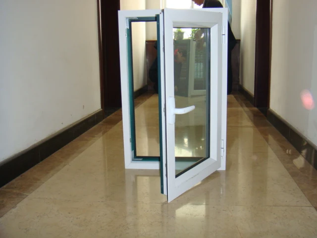 Uv-protect Frame Round Soundproof Door Half Double Glazed Upvc Window Profile Anti-aging Rigid Anti-uv White Color