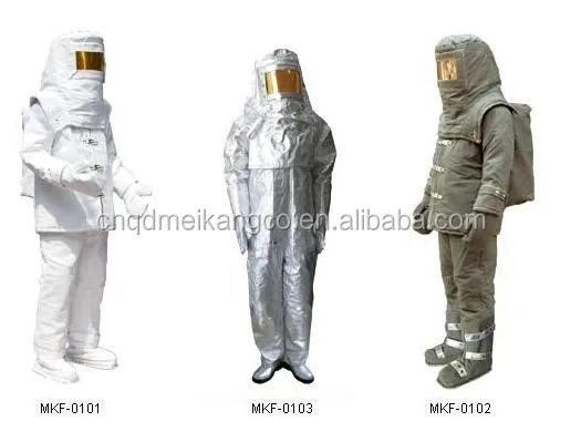 Aluminium silicon fire rescue fireman entry fireproof flame retardant suit