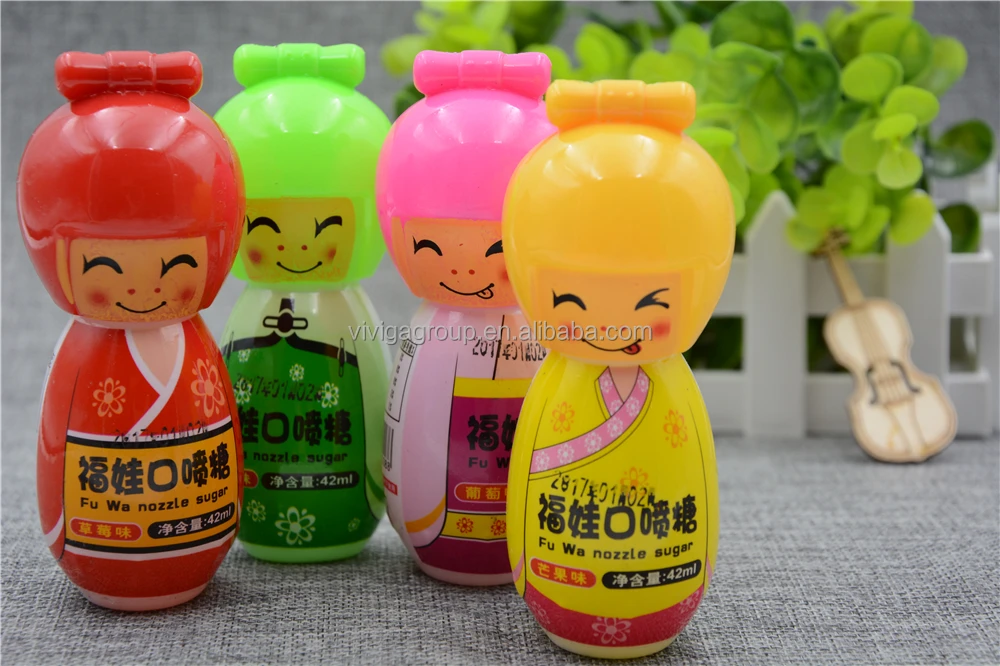 FU WA fruit flavers spray bottle liquid candy spray nozzles toy candy