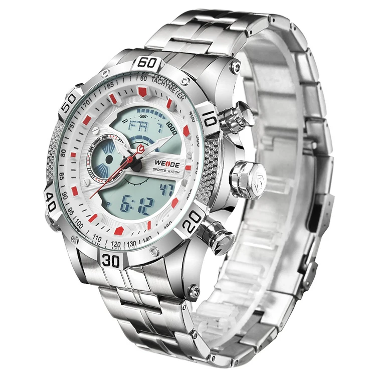 
China watch manufacturer digital fashion quartz stainless steel lcd digital wrist watch sport men 