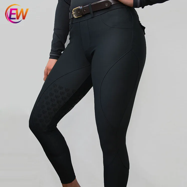 EW Horse Full Seat Silicone Black Color Horse Riding Clothing