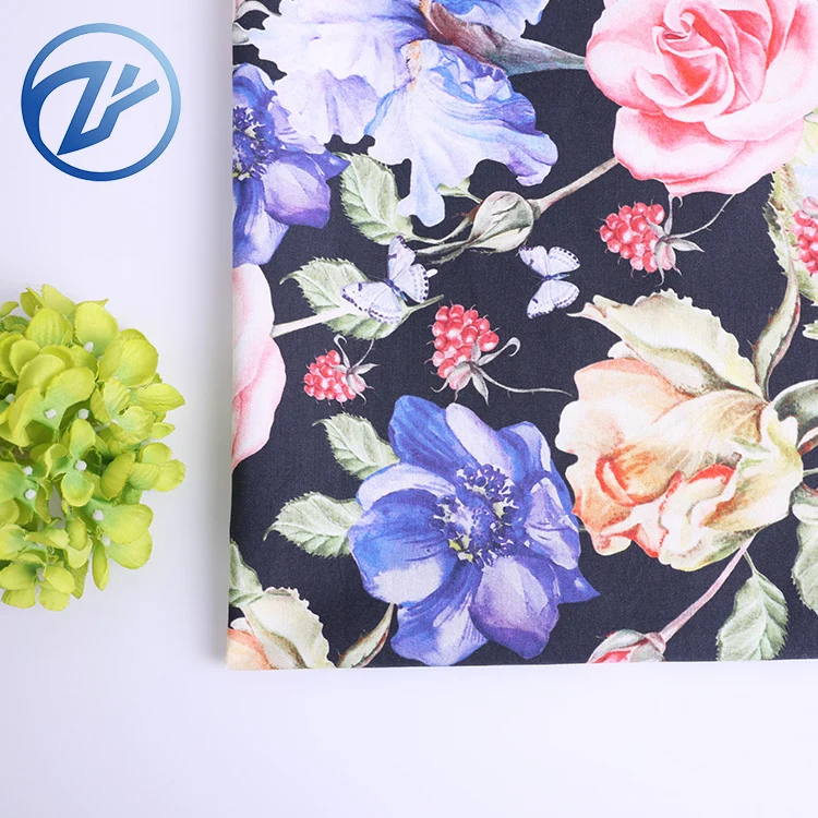 China Supplier No MOQ 40S print cotton poplin fabric