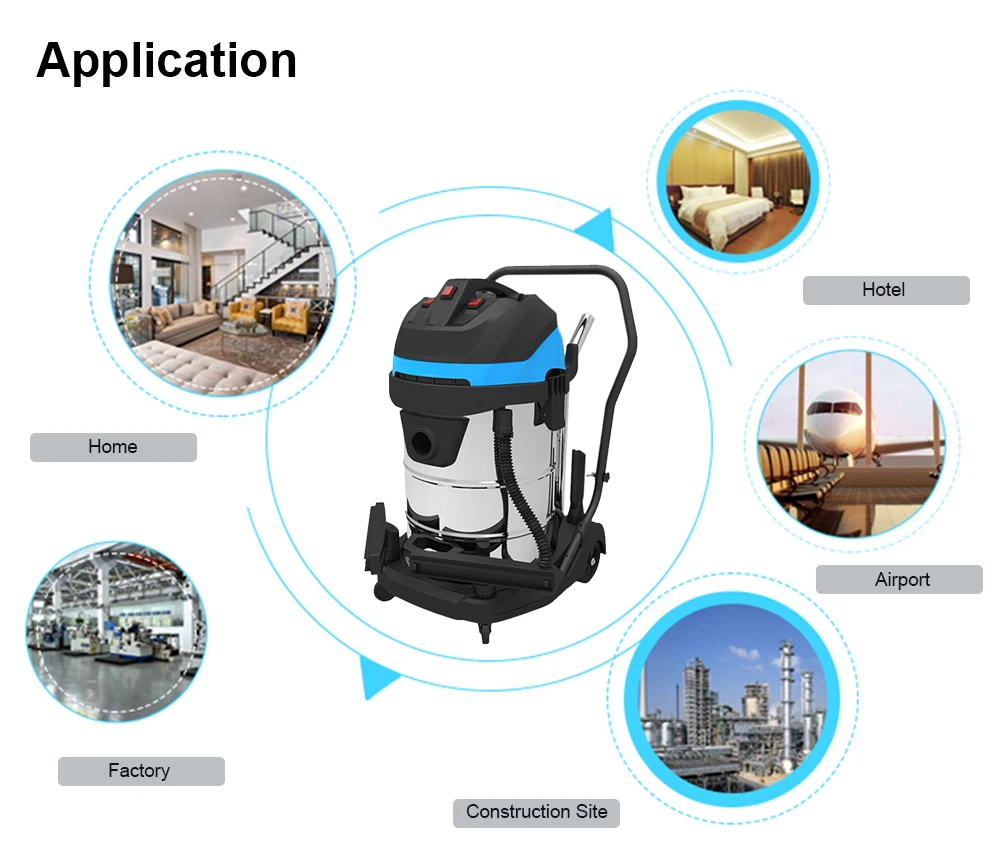 Industrial vacuum cleaner equipments cleaning machine double motor for wet and dry vacuum cleaner