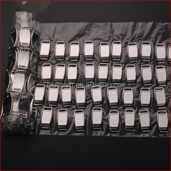 Blue factory price 12mm by16mm blank rectangle shape Shoelace charm for shoe decoration