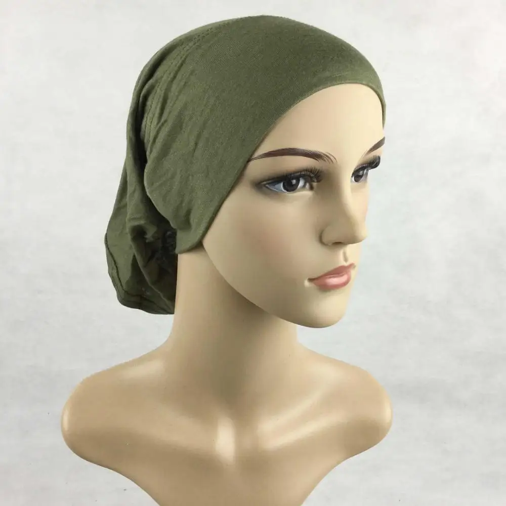 Wholesale 2018 muslim cotton jersey inner hijab caps head scarf arabic women modal hijab jersey tube hijab cap