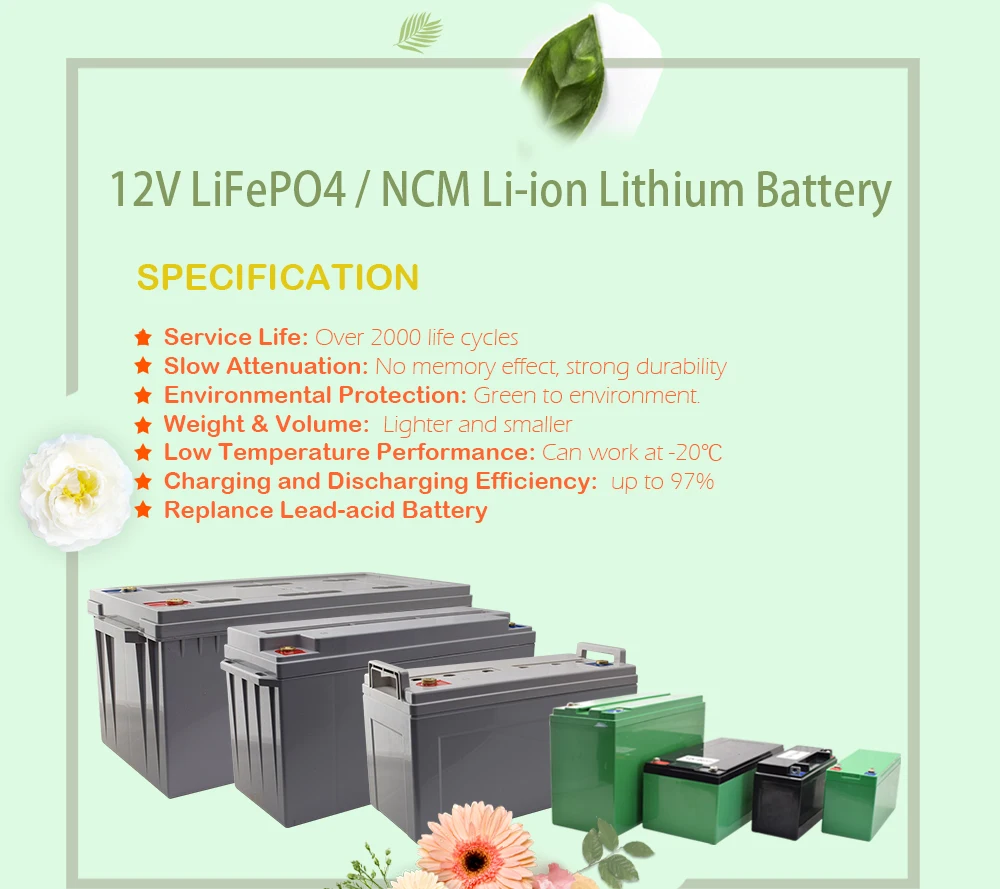 lithium li-ion battery 12v 9ah solar backup storage battery