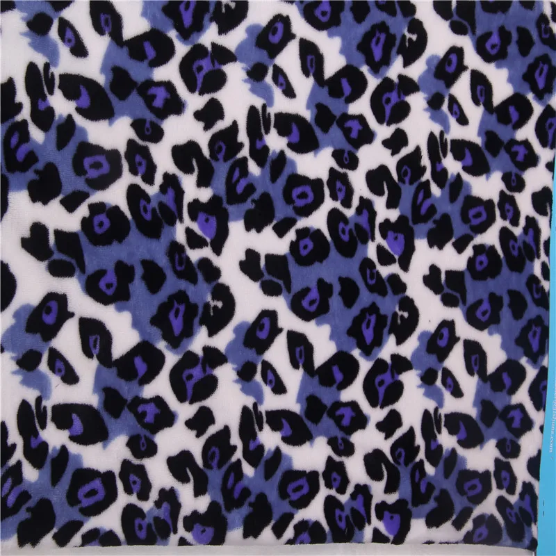 2021 Leopard pattern printing custom made cheap wholesale stretch flannel fabric