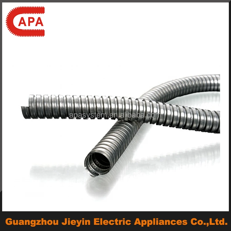 
Squarelocked flexible metal emt conduit for electrical wire 