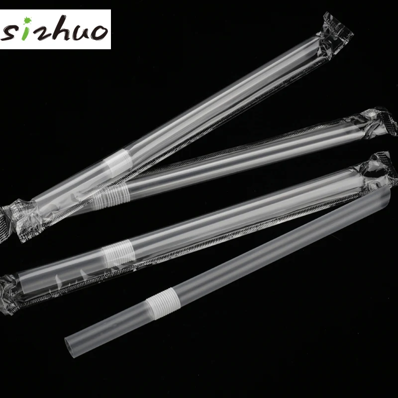 Прозрачные прямые пластиковые трубочки для напитков из полипропилена индивидуальная упаковка трубочек 11