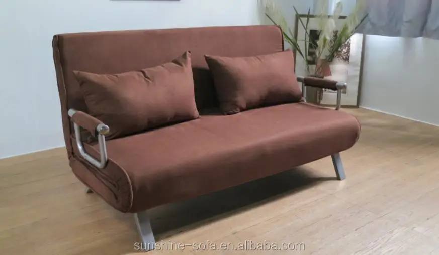 High quality Save space living room Fabric Leisure lazy Metal folding chair sofa bed For Home Apartment