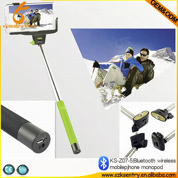 Z07-5 беспроводной bluetooth монопод selfie палку для мобильного телефона и спорта камеры