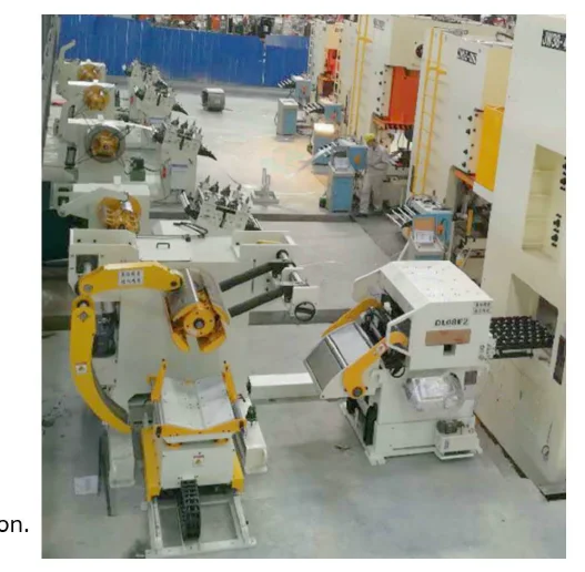 Space-saving Metal Coil Decoiler Straightener and Servo Roll Feeder for Auto Parts Production Line