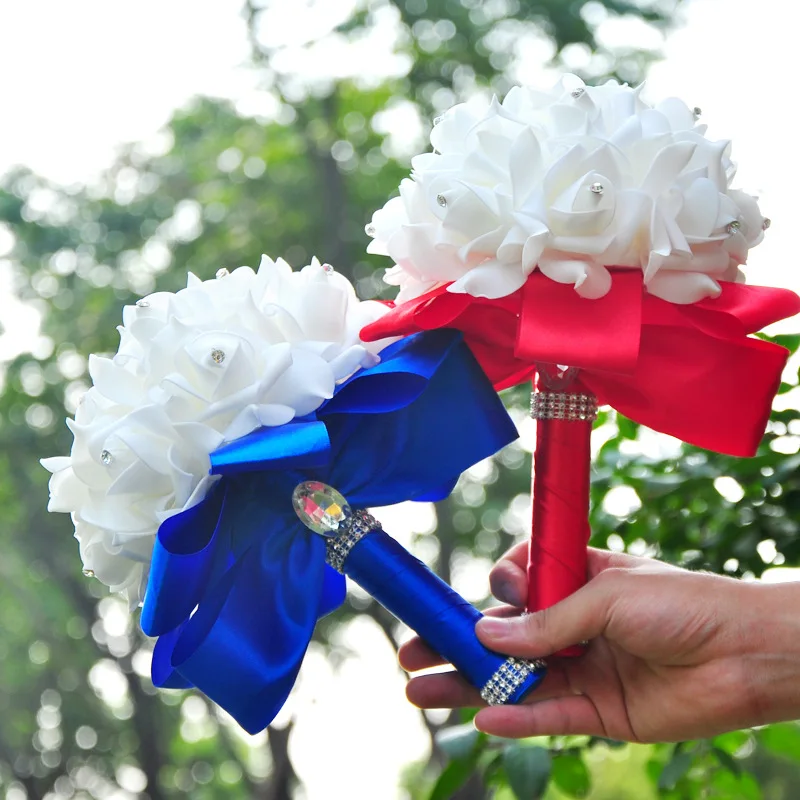 
Wholesale The latest high quality artificial flowers wedding bridal maids bouquets 