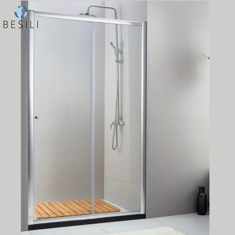 Tempered Glass frameless stainless steel wheel latest sliding door shower enclosure, shower room P-12