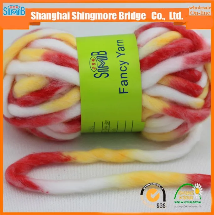 Alibaba китая fancy yarn поставщик золота оптовая коренастый акриловые ровница, пряжа для ручного вязания