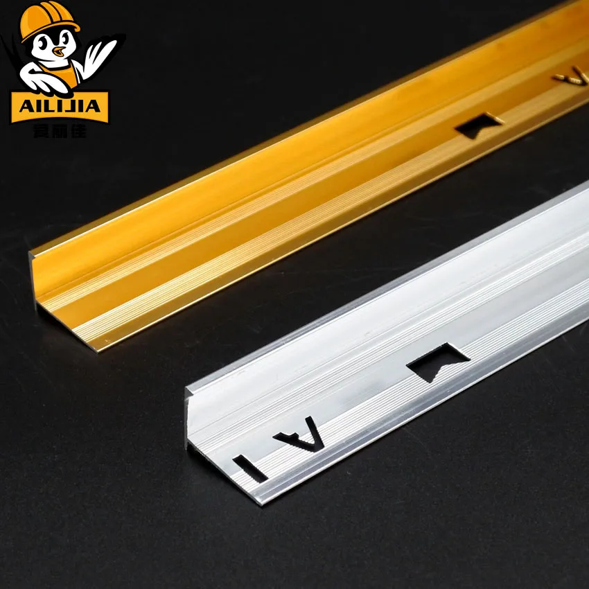 
newest peak season factory design aluminum L shape metal water-proof aluminum tile trim border profile 