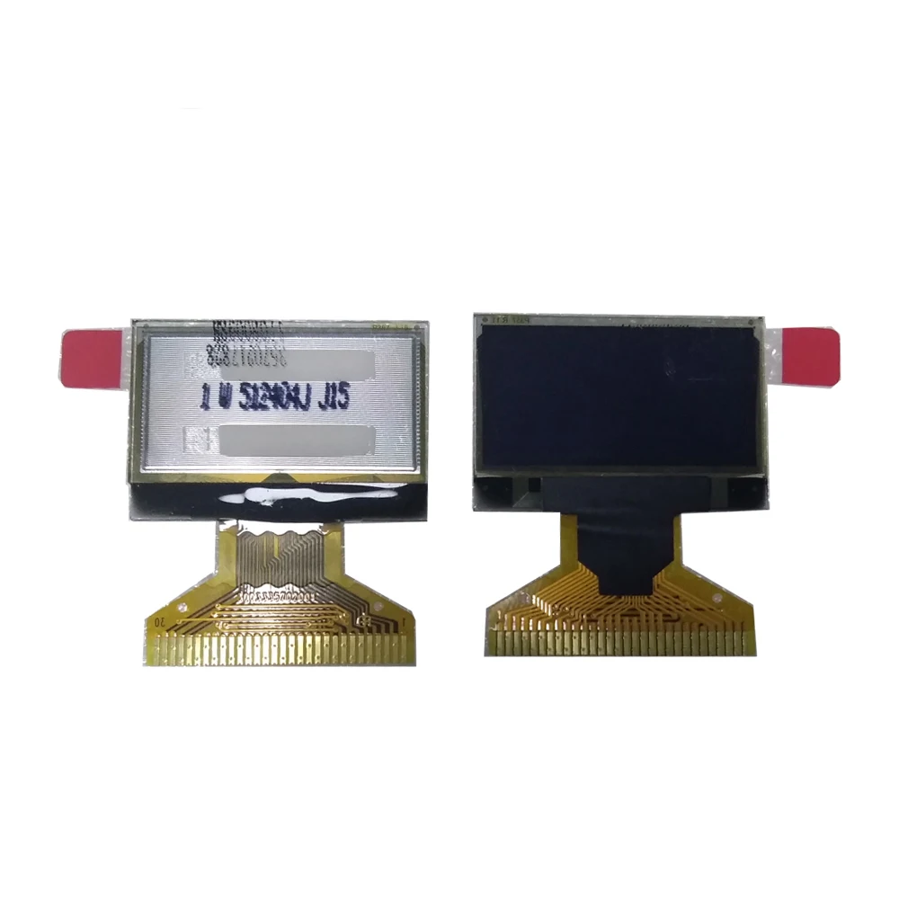 0.96 inch 128x64 dots white blue colors thin glass oled display cog lcd graphics panels  with customized fpc