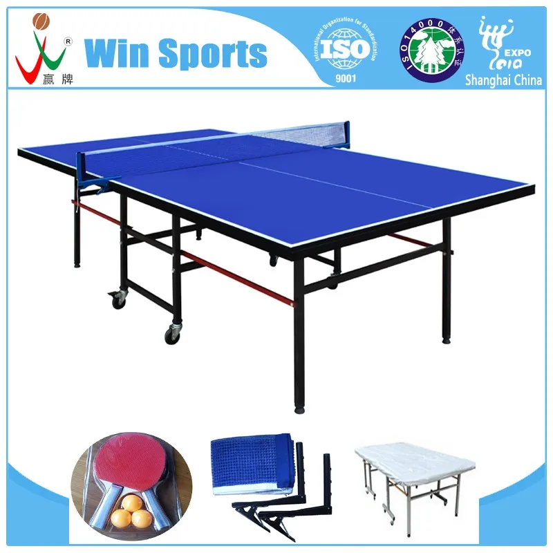
2020 BUY 1%-3%OFF! Factory wholesale durable double folded folding tables indoor pingpong table tennis tables with wheels china 