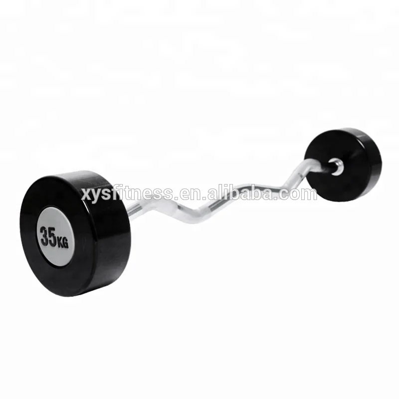Workout Urethane Straight Bar Weight Set PU Fixed Barbells