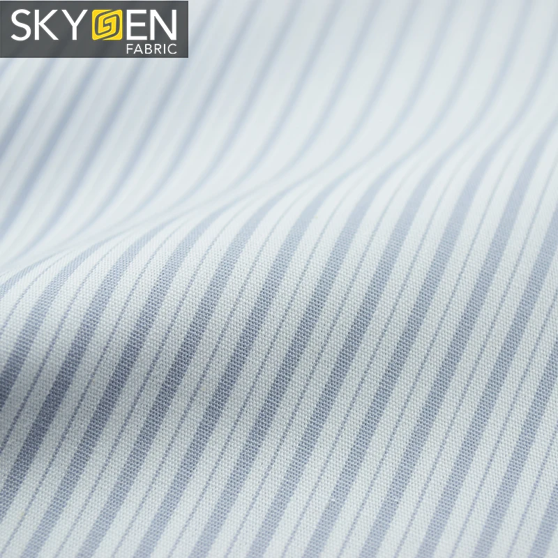 Новинка, популярная текстильная Мужская рубашка, одежда, тканая рубашка, чесаный 100% хлопок, полосатая ткань из Китая