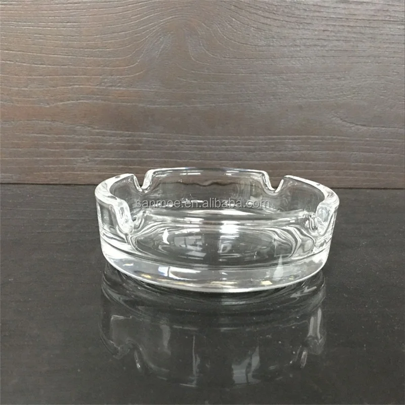
China factory glassware wholesale crystal custom cigar ashtray from Sanmee glassware 