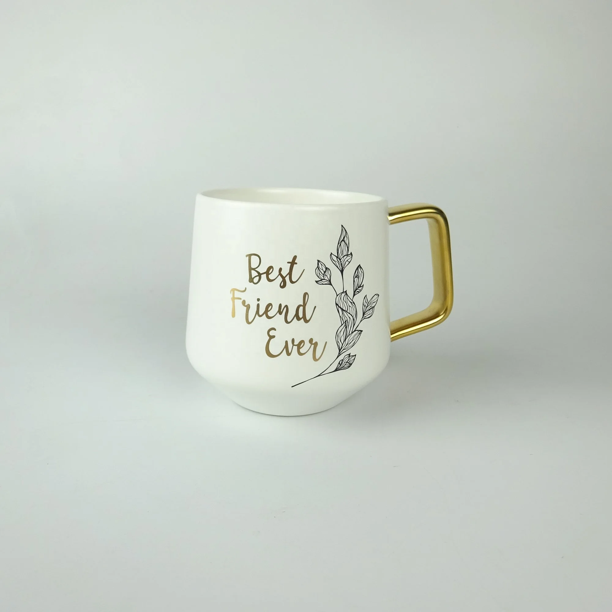 
Gold Coffee Mug Gold Handle Inspirational Cup Cute Motivational Gifts Custom Ceramic Mug 