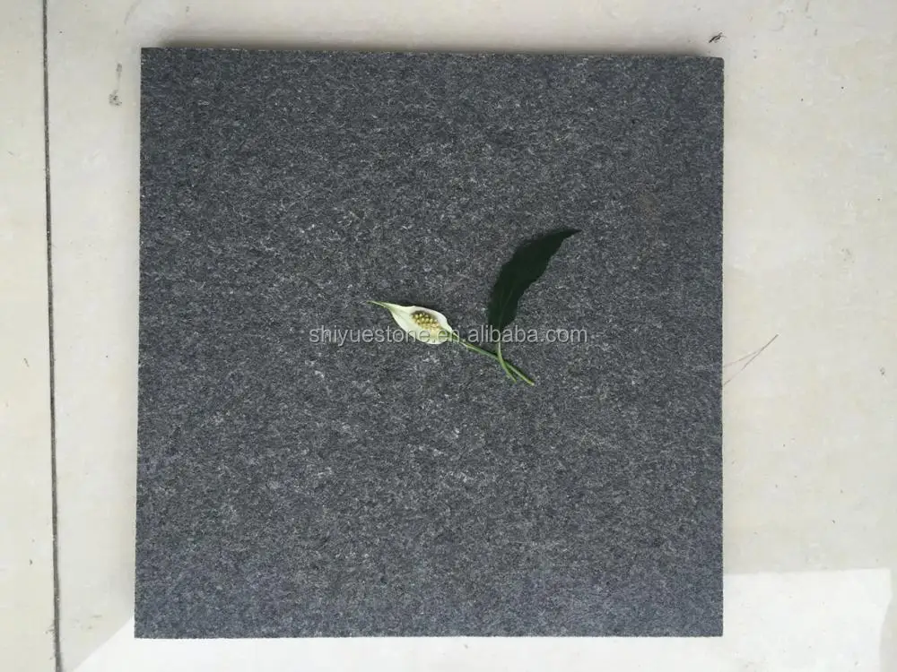G659 Low Cost Basalt Flamed Brush Tile