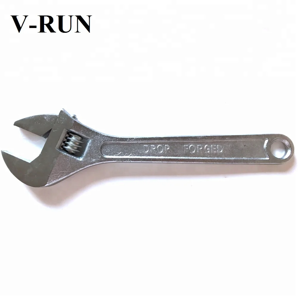 Low prices for drop forged HRB screw steel 10 inch adjustable wrench