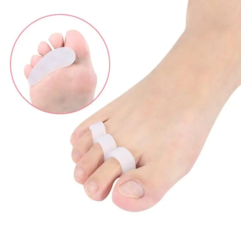 Hot Selling 3 Toe Holes  Silicone Gel Foot Care Hammer Toe Stretcher Separator for Hallux Valgus Correction