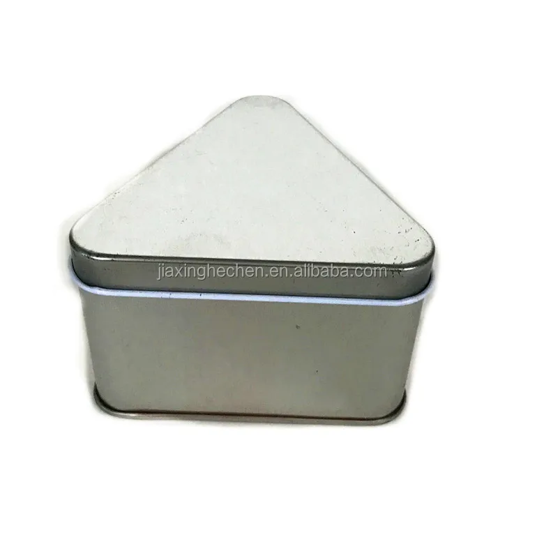 Hot sale metal tin box for candle Triangle shape candle packing tin box
