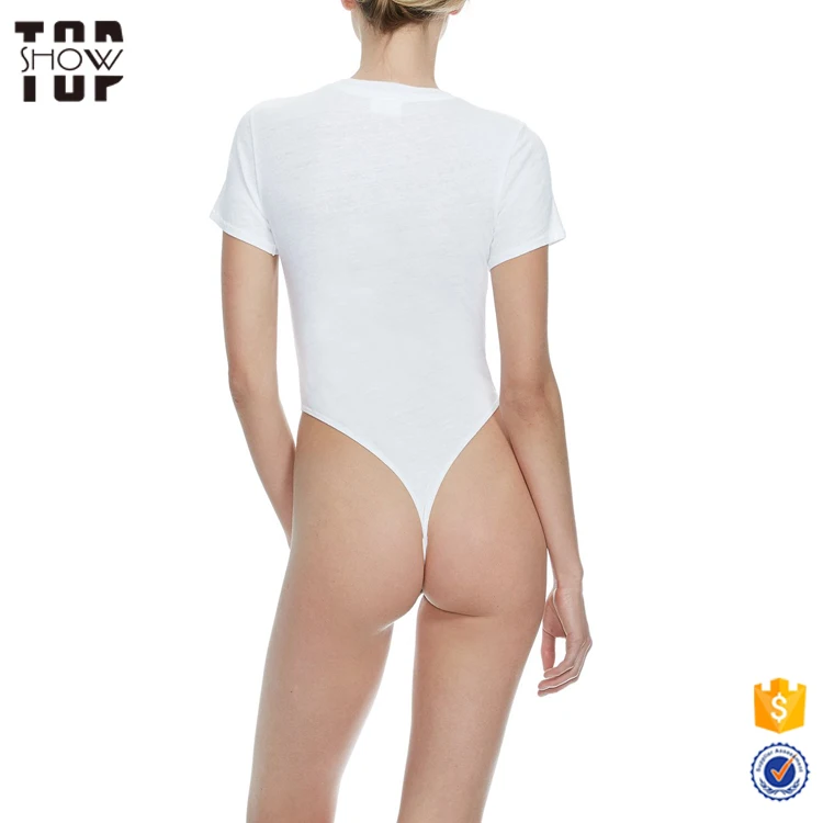 Women Casual Summer Short Sleeve Ladies Leotard T Shirt Bodysuit Tops