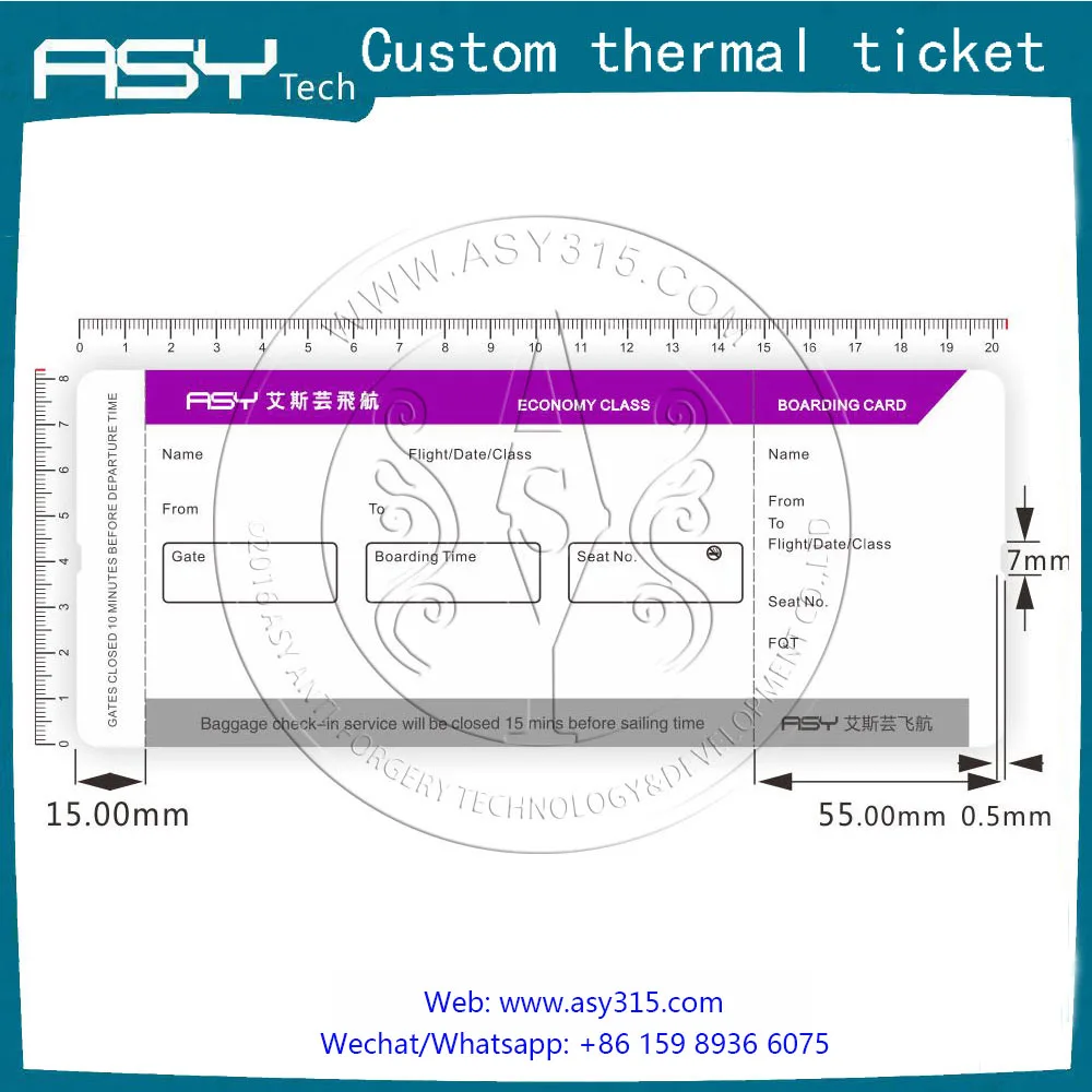
Factory Custom Best Quality Entrance Tickets For Sight Seeing 