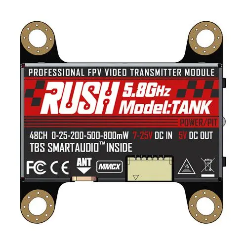 Передатчик для радиоуправляемого дрона RUSH TANK VTX 5,8 ГГц 48CH Питер/25/200/500/800 МВт tx