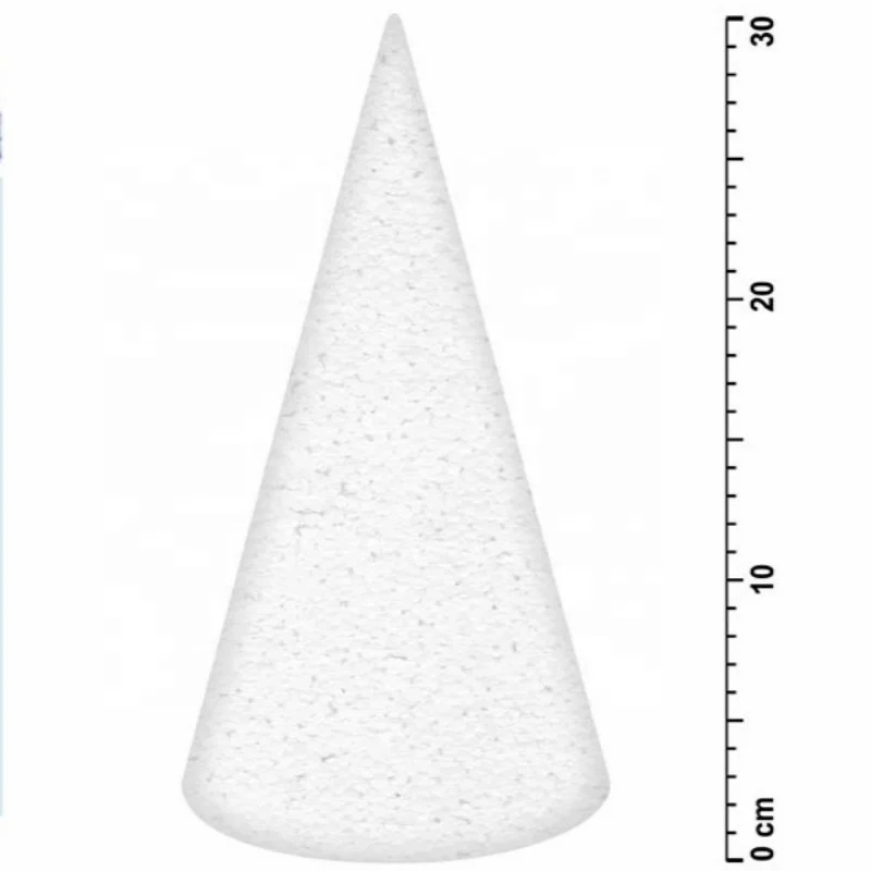 30CM Modelling Polystyrene Styrofoam Foam Ball White Cone For DIY Christmas Tree Party Decoration Supplies Christmas