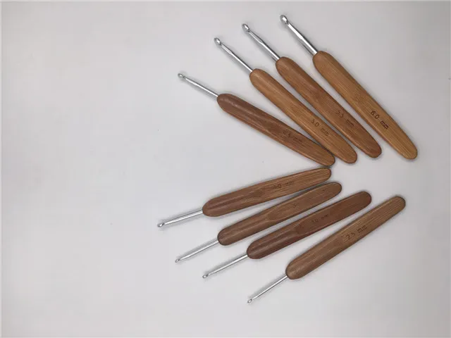 Knitting tool Single head Bamboo Aluminum crochet hook for crochet