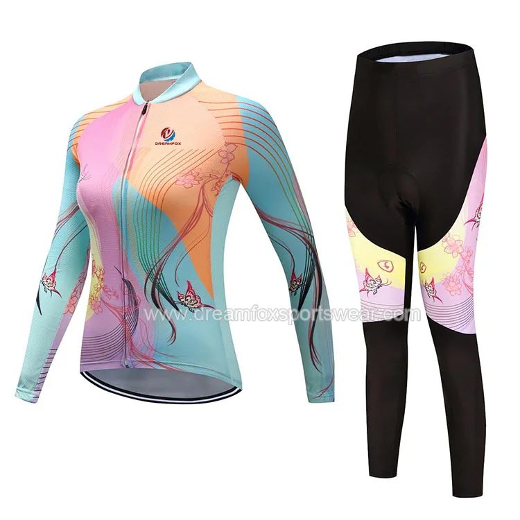 sport bike clothing for women hot sale custom sublimation quick dry girls bicycle suit team design cycling jersey wear set