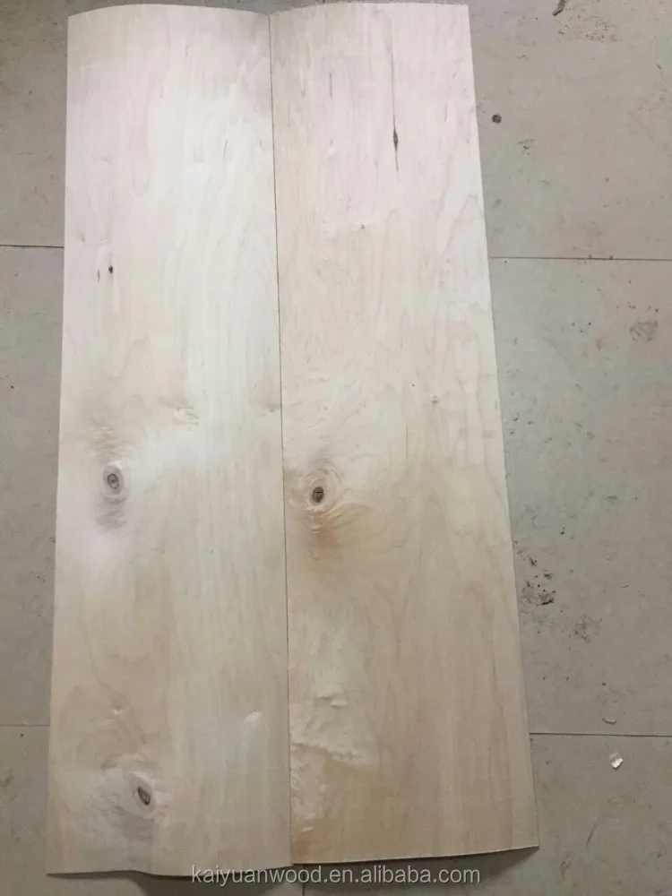 Canadian maple veneer for skateboards