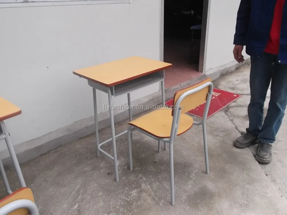 
School tables and chairs,Fixed Single Student Desk&Chair,School Furniture SF-79S 