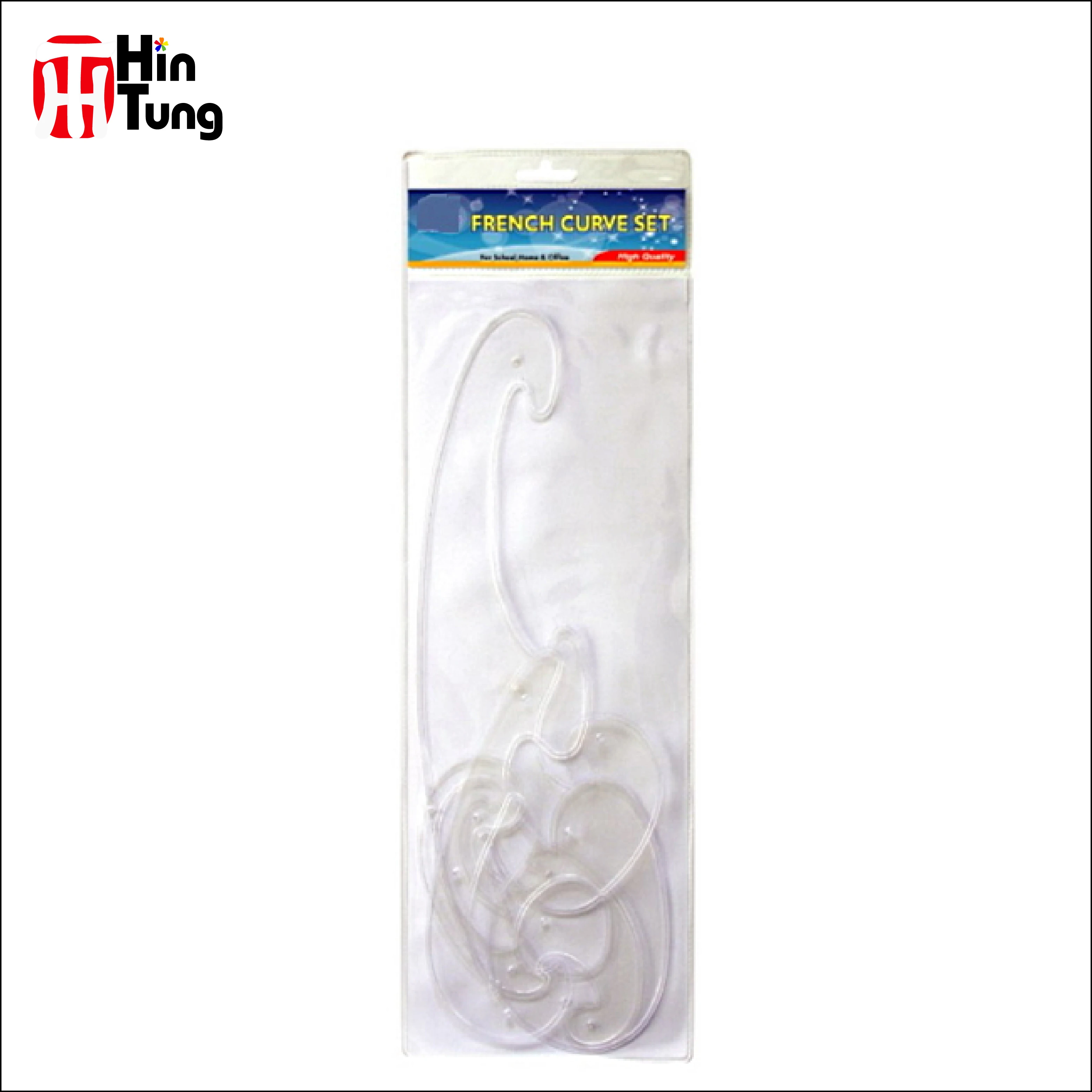 Набор пластиковых линейки с французскими изгибами в одной упаковке