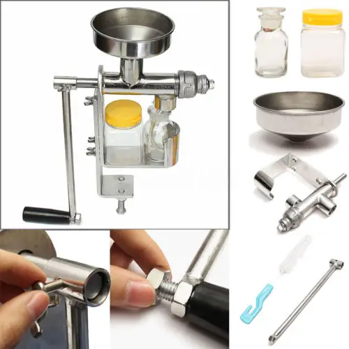 Stainless steel cold press small manual Sunflower Sesame peanut oil expeller machine