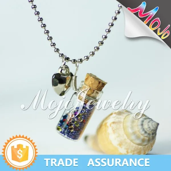 Pink Rubble Stone Fashion Dolphin Ball Chain Necklace Jewelry