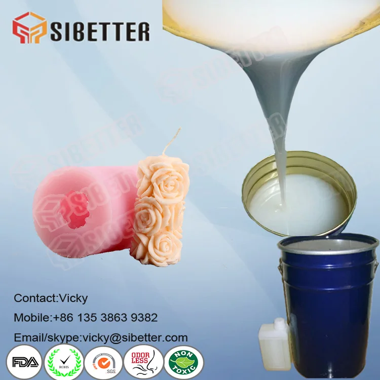Liquid Silicone with Hardener to Make Silicone Mould for Candles