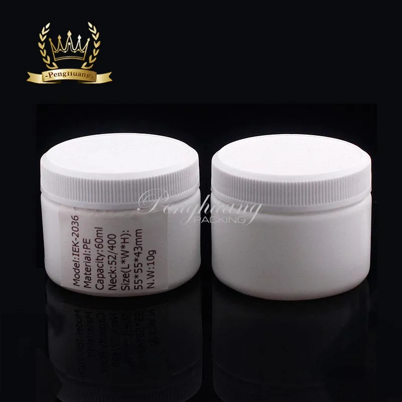 
60ml Small Plastic Cosmetic Cream Containers Plastic Mini Jars with Lids Empty Packaging 